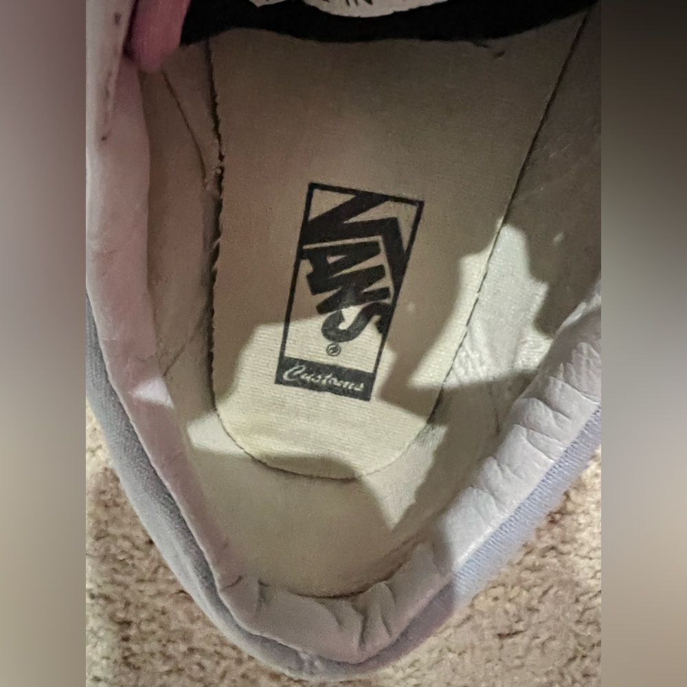 Pink white light blue checkered Vans men’s 7.5 - Picture 7 of 9